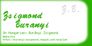 zsigmond buranyi business card