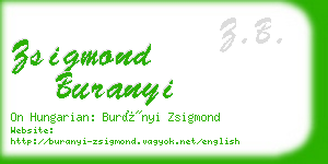 zsigmond buranyi business card